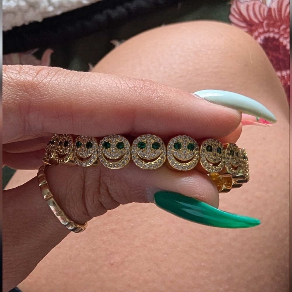 Gold Smiley Face Bracelet